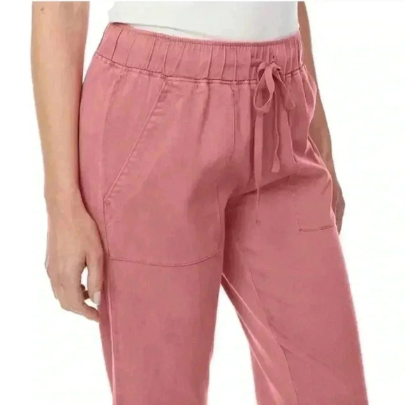 ❤️ NWT Buffalo David Bitton Tencel Joggers Strawberry Pink Small Women's Pants - Picture 14 of 15